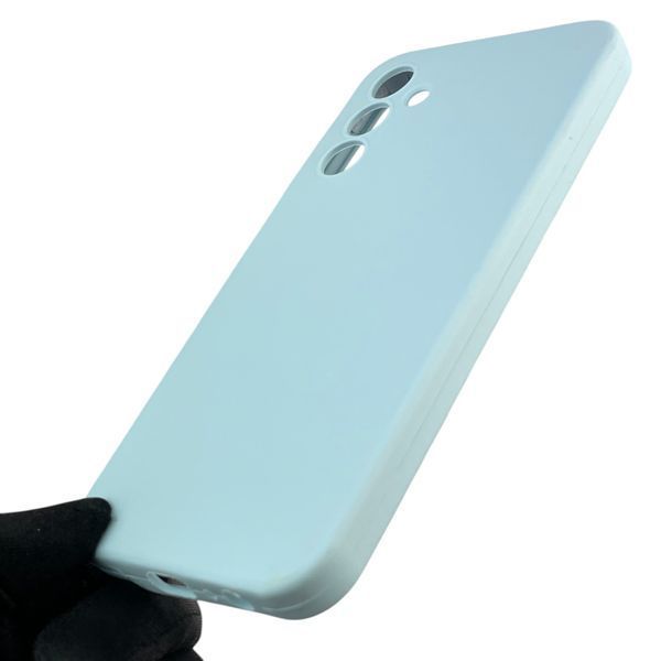Чехол для Samsung Galaxy A15 (SM-A155M) силиконовый с микрофиброй нескользящий на самсунг а15 голубой 0031832 фото