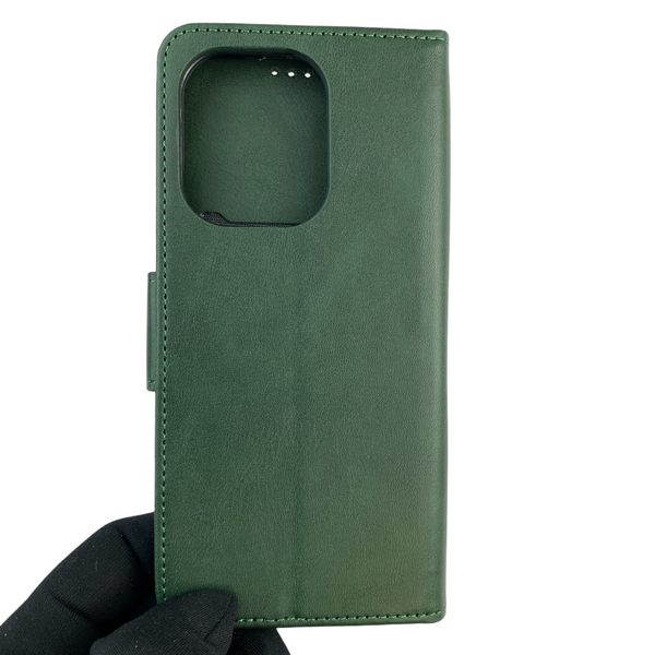 Чохол-книжка для телефона Xiaomi Redmi 13 шкіряна з магнитною застібкою на сяомі редмі 13 зелена 0025377 фото