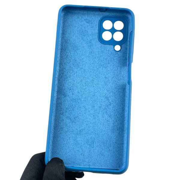 Чохол для Samsung Galaxy M32 4G (SM-M325F) силіконовий з мікрофіброю нековзний на самсунг м32 4г синій 0032137 фото