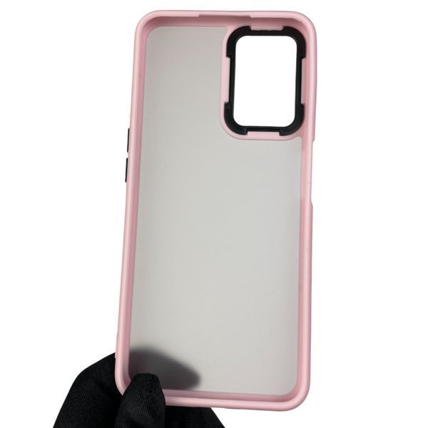 Чохол для OPPO A76 протиударний матовий напівпрозорий з високими бортами на оппо а76 рожевий 0002373 фото