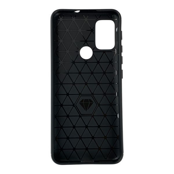Чехол для телефона Motorola Moto G10 (789437) карбоновый противоударный с высокими бортами черный 0051884 фото
