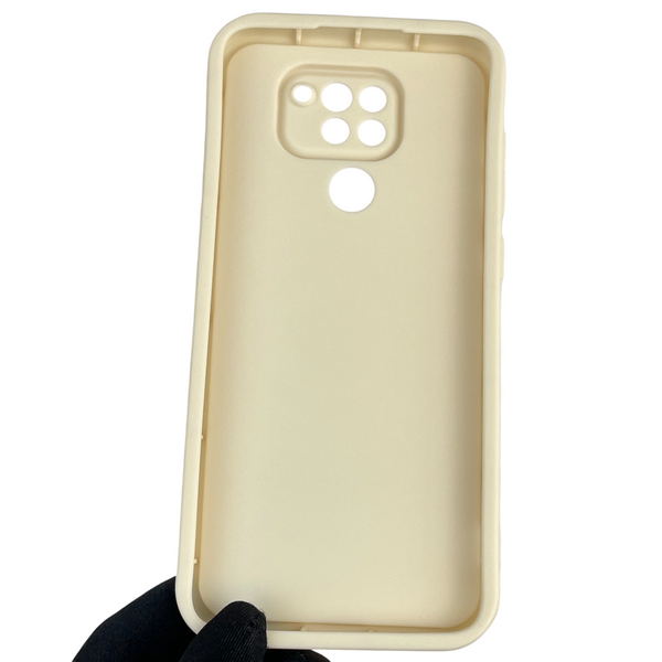 Чехол силиконовый Soft Touch с 3D принтом Майнкрафт для Xiaomi Redmi Note 9 молочный (Полная защита камеры) 0041674 фото