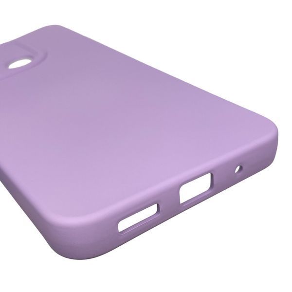 Чехол для Xiaomi Redmi 12C однотонный силиконовый с микрофиброй с защитой камеры на сяоми редми 12с сиреневый 0000339 фото