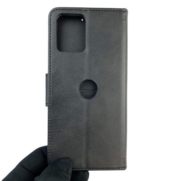 Чохол-книжка для телефона Motorola Moto E13 (PAXT0034) шкіряна з магнитною застібкою на моторола е13 чорна 0025227 фото