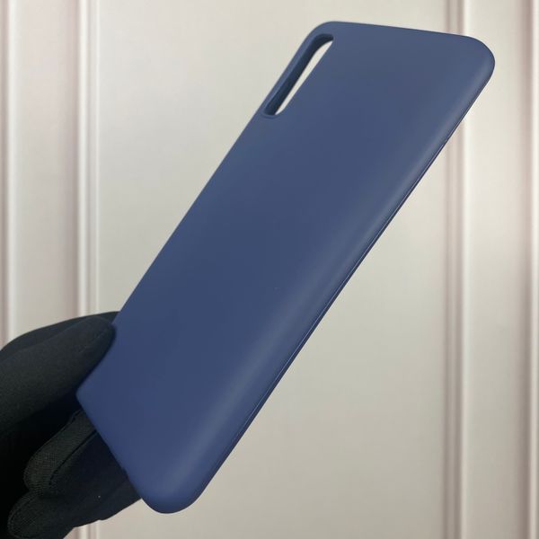 Чехол для Samsung Galaxy A50s SM-A507F однотонный матовый силиконовый на самсунг а50с синий 0000139 фото