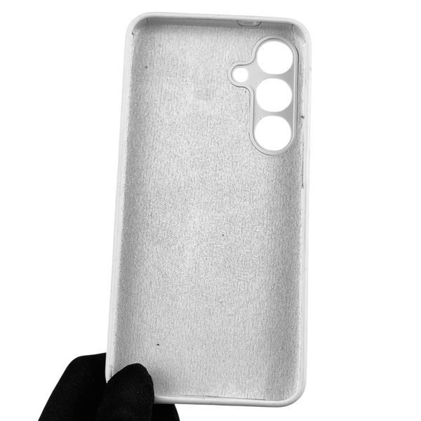 Чехол для Samsung Galaxy S25 Plus (SM-S936B) силиконовый с микрофиброй нескользящий на самсунг с25 плюс белый 0032217 фото