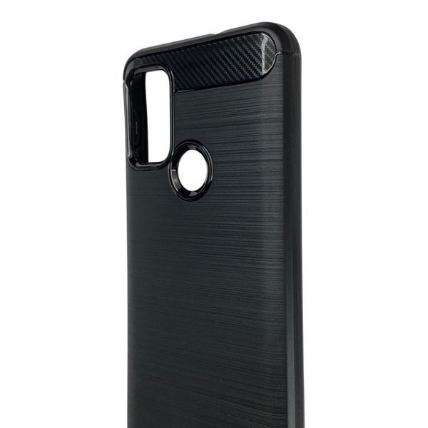Чехол для телефона Motorola Moto G10 (789437) карбоновый противоударный с высокими бортами черный 0051884 фото