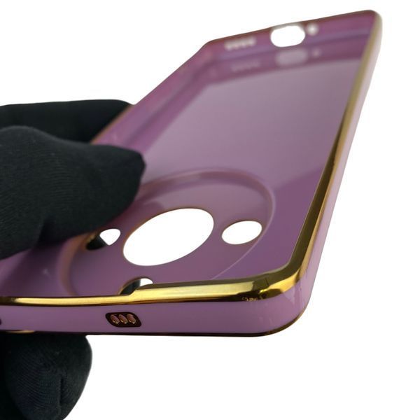 Чехол для Realme 11 Pro Plus 5G с кольцом-подставкой с золотой окантовкой на реалми 11 про плюс черничный gs1 0021017 фото