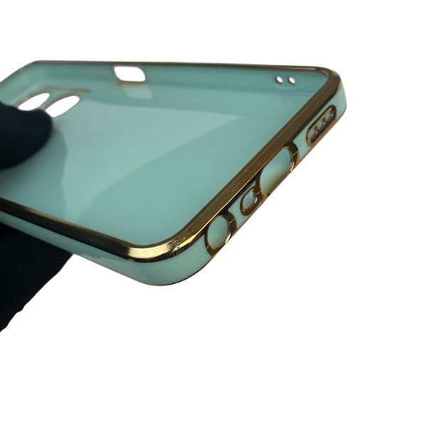 Чохол для OPPO A57 (4G) із захистом камери із золотою окантовкою на оппо а57 бірюзовий gs1 0020127 фото