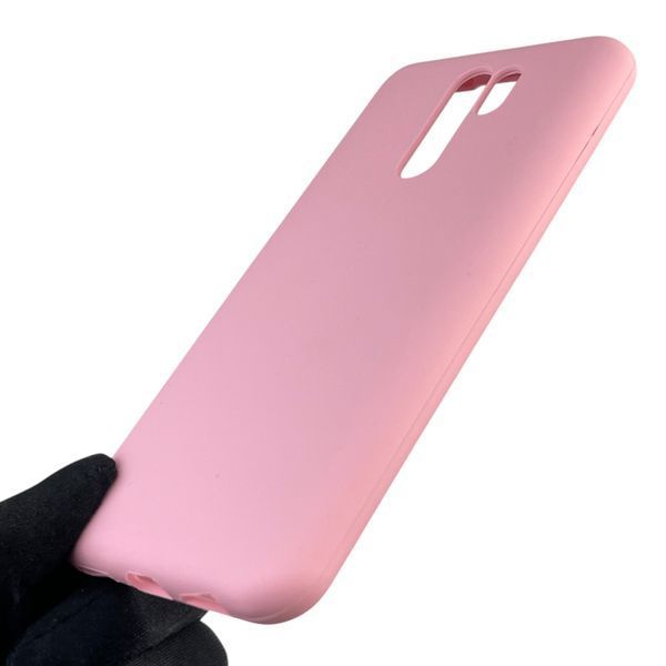 Чохол для Xiaomi Redmi 9 силіконовий з мікрофіброю нековзний на сяомі редмі 9 рожевий 0032604 фото