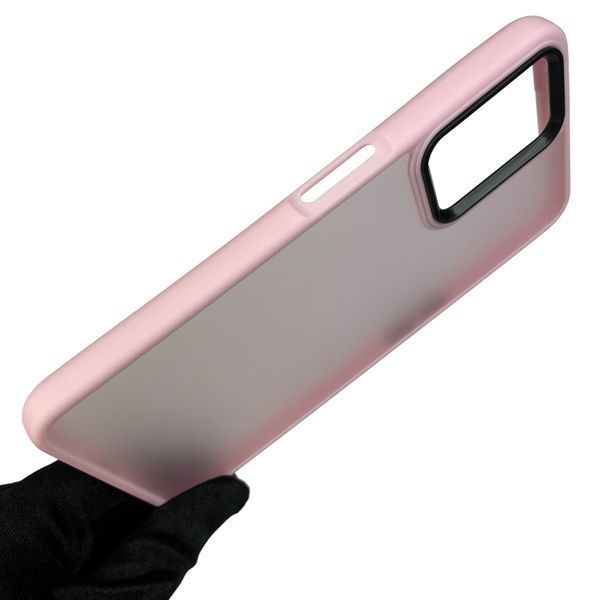 Чохол для OPPO A76 протиударний матовий напівпрозорий з високими бортами на оппо а76 рожевий 0002373 фото