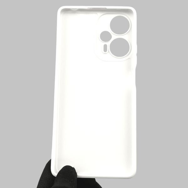 Чехол для Xiaomi Poco F5 с квадратными гранями с защитой камеры на сяоми поко ф5 белый 0012671 фото