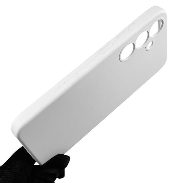Чехол для Samsung Galaxy S25 Plus (SM-S936B) силиконовый с микрофиброй нескользящий на самсунг с25 плюс белый 0032217 фото