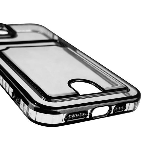 Чехол для Apple iPhone 13 с чёрной окантовкой с карманом для карт на айфон 13 чёрный 0013001 фото