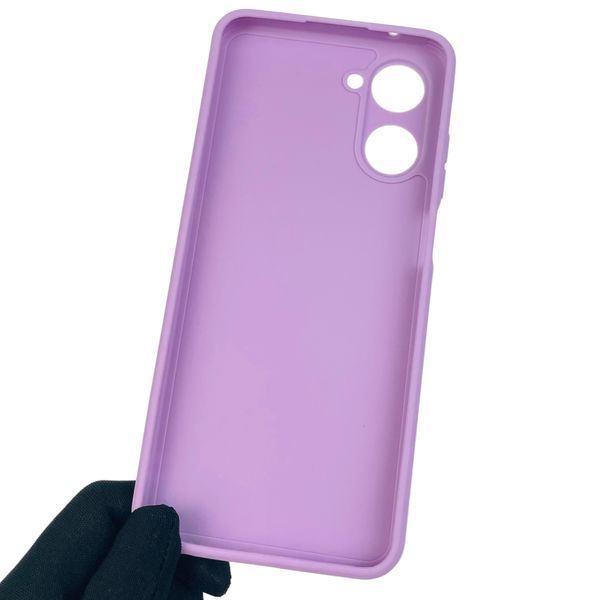 Чехол для Realme 10 4G однотонный с квадратными гранями с защитой камеры на реалми 10 4г сиреневый 0001244 фото
