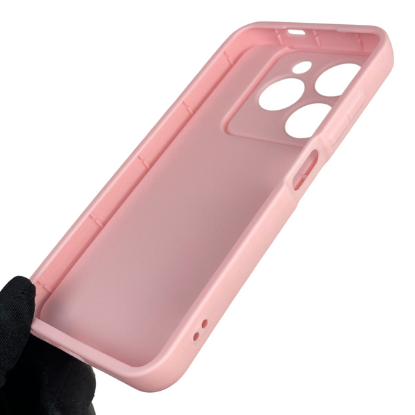 Чохол силіконовий оригінальний Soft Touch з 3D принтом милий ведмедик для TECNO Spark Go 2024 (BG6) рожевий (Повний захист камери) 0043564 фото