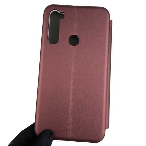 Чехол-книжка для Xiaomi Redmi Note 8 2021 с подставкой на сяоми редми нот 8 2021 бордовая 0001689 фото