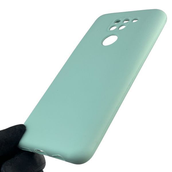 Чохол для Xiaomi Redmi Note 9 силіконовий з мікрофіброю нековзний на сяомі редмі нот 9 бірюзовий 0032803 фото
