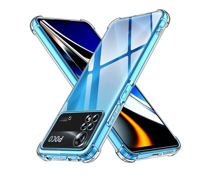 Чохол для Xiaomi Poco X4 Pro 5G з бронь кутами вище екрана протиударний на сяомі поко х4 про 5г прозорий 0002356 фото