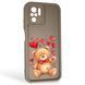 Чехол силиконовый оригинальный Soft Touch с 3D принтом милый мишка для Xiaomi Redmi Note 10s коричневый (Полная защита камеры) 0043766 фото 1