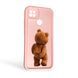 Чехол силиконовый оригинальный Soft Touch с 3D принтом смешного теда мишки для Xiaomi Redmi 9C розовый (Полная защита камеры) 0048929 фото 1