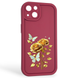 Чехол силиконовый Soft Touch с 3D принтом женским для Apple iPhone 13 бордовый (Полная защита камеры) 0042458 фото 1