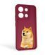 Чохол силіконовий Soft Touch з 3D принтом мему сібу для Xiaomi Redmi Note 13 4G бордовий (Повний захист камери) 0048161 фото 1