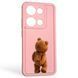 Чехол силиконовый оригинальный Soft Touch с 3D принтом смешного теда мишки для Xiaomi Redmi Note 14S розовый (Полная защита камеры) 0049079 фото 1