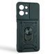 Чехол со шторкой камеры для Tecno Spark Go 3 (KN3) черный (кольцо-подставка, бронированный) 0059858 фото 1