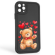 Чехол силиконовый оригинальный Soft Touch с 3D принтом милый мишка для Apple iPhone 11 Pro Max черный (Полная защита камеры) 0043185 фото 1