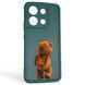 Чохол силіконовий оригінальний Soft Touch з 3D принтом кумедний тед ведмідик для Xiaomi Redmi Note 13 4G темно-зелений (Повний захист камери) 0049029 фото 1