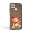 Чехол силиконовый Soft Touch с 3D принтом милый мишка для Realme C25Y коричневый (Полная защита камеры) 0044925 фото