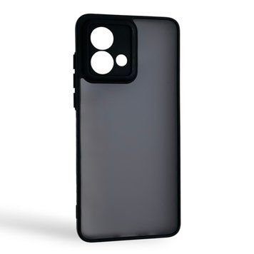 Чехол для Motorola G84 черный матовый полупрозрачный (бампер, защита камеры) 0062269 фото