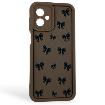Чехол силиконовый Soft Touch с 3D принтом для Motorola G14 коричневый (Полная защита камеры) 0057329 фото