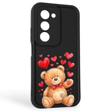 Чохол силіконовий Soft Touch з 3D принтом милий ведмедик для Xiaomi Redmi 15 5G Global чорний (Повний захист камери) 0044850 фото