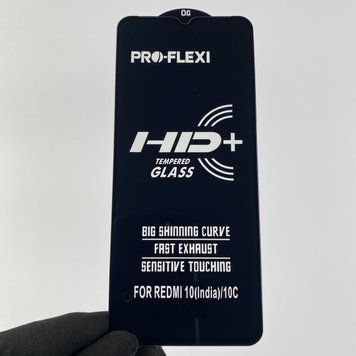 Захисне скло 6D OG для телефона Xiaomi POCO C55 протиударне повноекранне на сяомі поко с55 чорне 0000704 фото