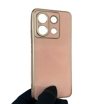 Чехол для Xiaomi Redmi Note 13 Pro 5G с защитой камеры с золотой окантовкой на редми нот 13 про пудровый gs1 0020017 фото