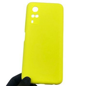 Чехол для Vivo Y31 силиконовый с микрофиброй нескользящий на виво у31 желтый 0032353 фото