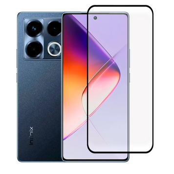 Захисне скло для телефона Infinix Note 40 4G протиударне повноекранне на інфінікс нот 40 4г чорне 0038193 фото
