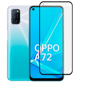 Захисне скло МАТОВЕ для телефона OPPO A72 протиударне повноекранне на оппо а72 чорне 0039165 фото