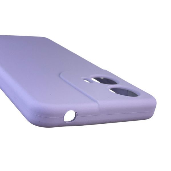 Чохол для Motorola Moto G04s силіконовий з мікрофіброю нековзний на моторола г04с бузковий 0031745 фото