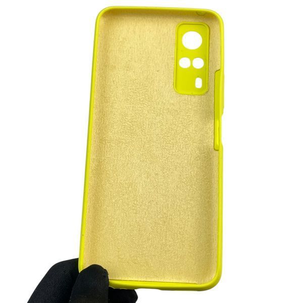Чохол для Vivo Y31 силіконовий з мікрофіброю нековзний на віво у31 жовтий 0032353 фото