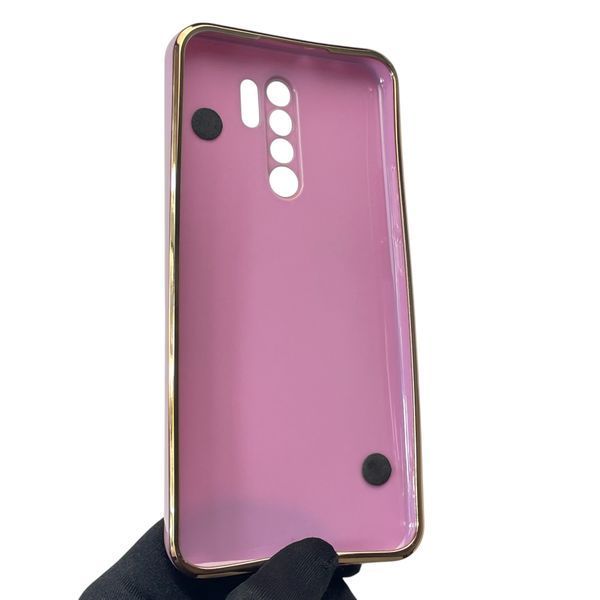 Чохол для телефона Xiaomi Redmi 9 жіночій із ремінцем з прикрасами та золотою окантовкою на сяомі редмі 9 чорничний gs1 0016258 фото