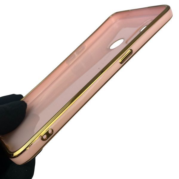 Чехол для OPPO A32 с защитой камеры с золотой окантовкой на оппо а32 пудровый gs1 0020113 фото