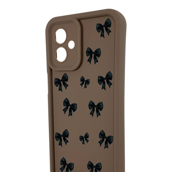 Чохол силіконовий Soft Touch з 3D принтом для Motorola G14 коричневий (Повний захист камери) 0057329 фото