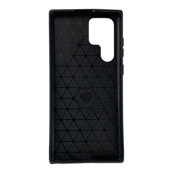 Чохол для телефона Samsung Galaxy S22 Ultra (SM-S908B) карбоновий протиударний з високими бортами чорний 0052226 фото