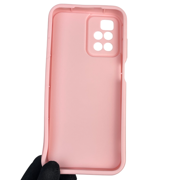 Чехол силиконовый Soft Touch с 3D принтом Майнкрафт для Xiaomi Redmi 10 розовый (Полная защита камеры) 0041396 фото