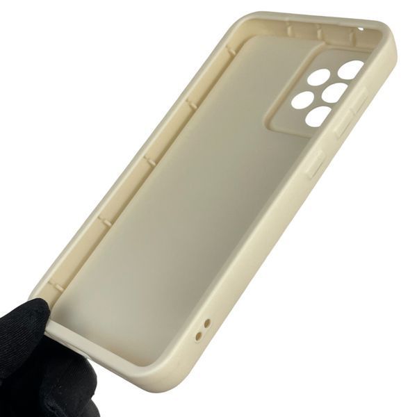 Чехол силиконовый оригинальный Soft Touch с 3D принтом злой котик для Samsung Galaxy A52 4G (SM-A525) молочный (Полная защита камеры) 0046525 фото
