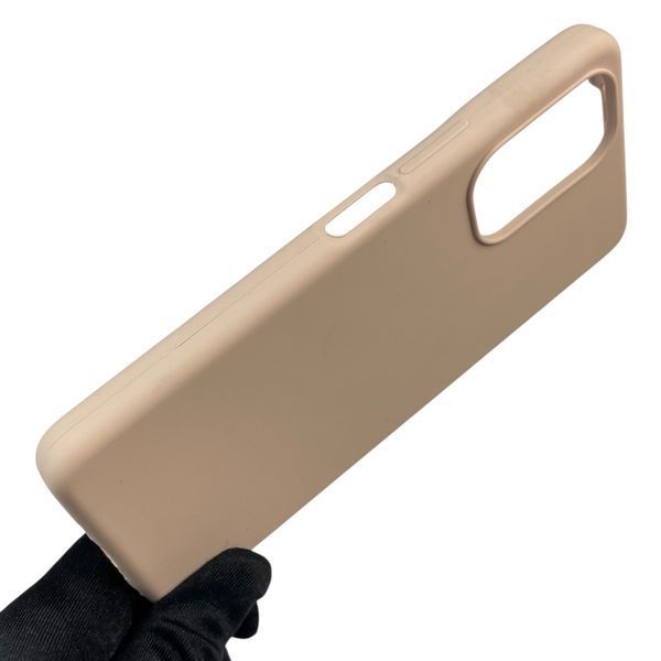 Чехол для Tecno Camon 19 Pro (CI8n) силиконовый с микрофиброй нескользящий на техно камон 19 про пудровый 0032250 фото