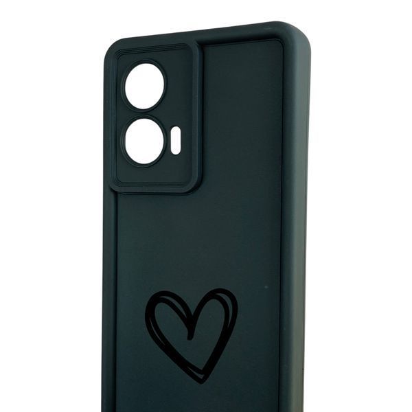 Чохол силіконовий Soft Touch з 3D принтом Серце для Samsung Galaxy S21 5G (SM-G991U) чорний (Повний захист камери) 0069910 фото